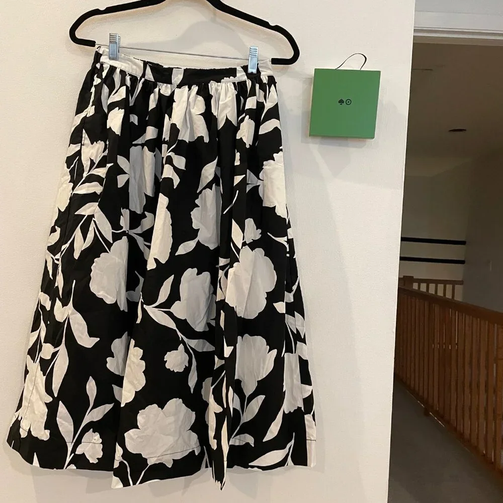 Classic Rose Midi Skirt - Kate Spade New York -Target Black/Cream - Picture 7 of 11